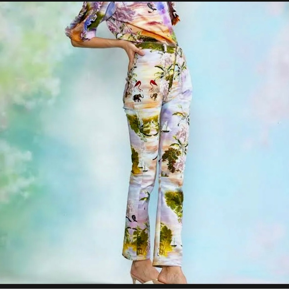 Cynthia Rowley Multicolor Scenic Straight Leg Pants